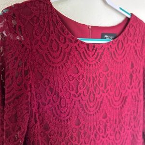 Studio Lace Dress in Vibrant Red